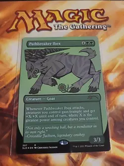 Pathbreaker Ibex Etched Foil - SECRET LAIR: Crocodile Jackson - NM MTG - Image 1