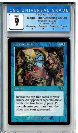 MTG Magic FACT OR FICTION Invasion Foil Graded CGC 9 QUAD (9,9,9,9) BGS PSA - Image 1