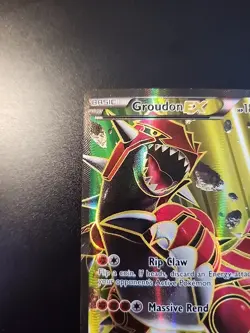 Pokemon Groudon EX Full Art Ultra Rare Holo Card XY Primal Clash 150/160 - MP - Image 2
