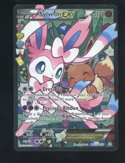 Pokemon Sylveon EX Full Art Ultra Rare Holo Fairy Card RC32/RC32 2016 - Image 1