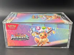 Pokemon SV8.5 Prismatic Evolutions Sealed Booster Bundle Display W/Acrylic Case - Image 4