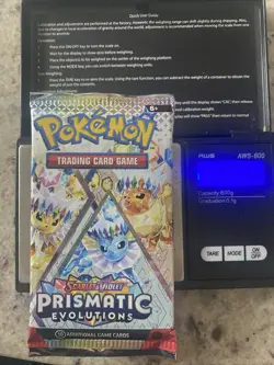 HEAVY! 22 Grams Prismatic Evolutions Pokemon TCG Booster (SEALED) - Image 1