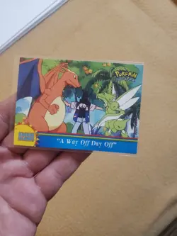 LP A Way Off Day Off OR15 Pokemon Topps Series 3 Orange Islands Blue Logo - Image 1