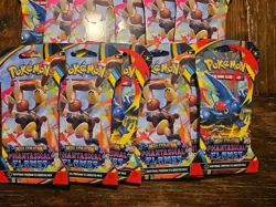 Pokemon TCG PHANTASMAL FLAMES Sleeved Booster Packs New Sealed Lot of 12 Packs - Image 2