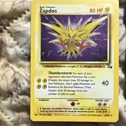 Nintendo Pokemon TCG Base Set Holo Card Lot 1999 - Zapdos, Articuno, Moltres - Image 2
