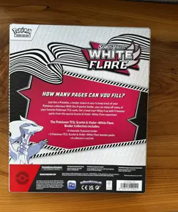 POKEMON TCG SCARLET & VIOLET WHITE FLARE BINDER COLLECTION BOX FACTORY SEALED A - Image 2