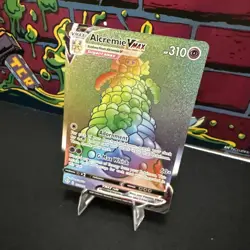Pokemon Alcremie VMAX 073/072 Shining Fates Full Art Rainbow Rare Holo - Image 3