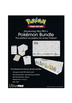 Pokemon: First Partner Card Accessory Bundle Ultra Pro Nintendo Storage Deck Box - Image 2