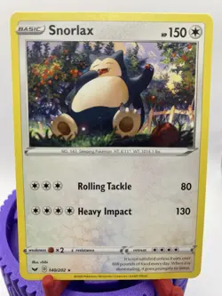 Pokemon TCG Snorlax 140/202 Sword Shield Cosmos Holo NM - Image 1
