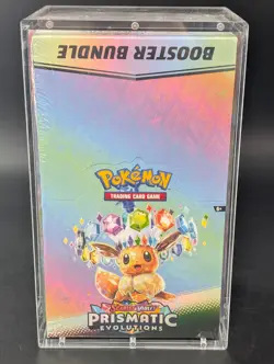 Pokemon SV8.5 Prismatic Evolutions Sealed Booster Bundle Display W/Acrylic Case - Image 1