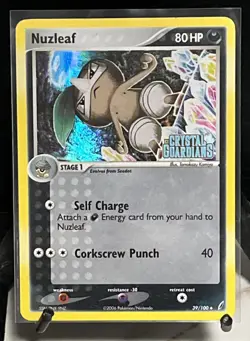 Nuzleaf - Ex Crystal Guardians - Reverse Holo - 39/100 Pokemon TCG - Image 1