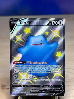 Shining Fates Shiny Vault Ditto V SV118/SV122 Holo Rare V Pokemon NM/M - Image 1