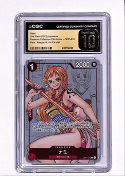 2022 One Piece Prem. Coll. Jpn. Nami CGC 10 (BCGA6) #OP01-016 - Image 1