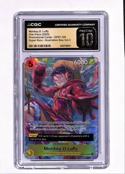 2025 One Piece Illustration Box Monkey.D.Luffy CGC 10 (BCGA6) #OP07-109 - Image 1