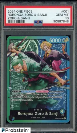 2024 One Piece Roronoa Zoro & Sanji #001 PSA 10 GEM MINT - Image 1