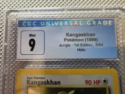 1999 Pokemon TCG Jungle Kangaskhan Holo 1st Edition CGC 9 5/64 Card Stock - Image 5