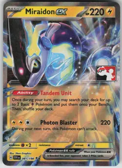 Pokemon TCG Miraidon ex Double Rare Prize Pack Series Cards 081/198 - Image 1