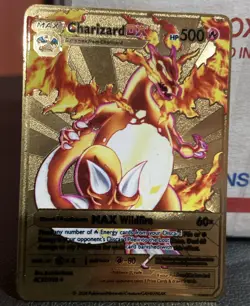 2020 Pokemon Max Charizard DX 4C 52/100 MAX Wildfire Gold Metal Card - Image 1
