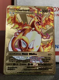 2020 Pokemon Max Charizard DX 4C 52/100 MAX Wildfire Gold Metal Card - Image 2
