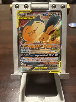 Eevee & Snorlax GX - SM169 - Pokemon Sun & Moon Promo Ultra Rare Card NM - Image 1