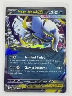 Pokemon Mega Absol EX Ultra Rare Holo Me01: Mega Evolution 161/132 TCG Card - Image 1