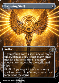 Twinning Staff FOIL Proxy Card with Custom Fantasy Art - Image 3