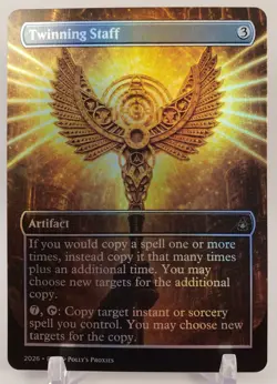 Twinning Staff FOIL Proxy Card with Custom Fantasy Art - Image 4