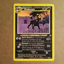 Pokemon TCG Umbreon Card Neo Discovery 32/75 Unlimited Edition, Regular Rare - Image 1