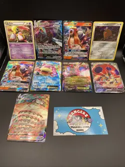 Pokemon TCG Mixed Card Lot 9 Cards VMax GX Full Art All Damaged/HP - Image 1