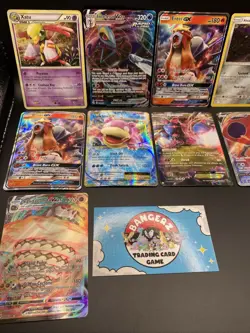 Pokemon TCG Mixed Card Lot 9 Cards VMax GX Full Art All Damaged/HP - Image 2