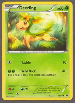Deerling 15/98 Emerging Powers 2011 Pokemon Card LP Lightly Played - Image 1