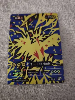 Zapdos Holo Card From Fan Art Set Chocolate Starfish - Image 1