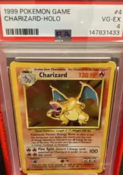 Pokemon TCG Charizard Holo Unlimited Rare Card 4/102 Wizards WOTC 1999 Base Set - Image 2