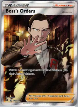 Boss's Orders (Full Art) 189/192 SWSH02: Rebel Clash - Pokemon Card - NM - Image 1