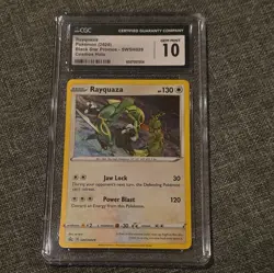 CGC 10 Rayquaza Cosmos Cosmos Holo SWSH029 Black Star Promo Pokemon Card - Image 1