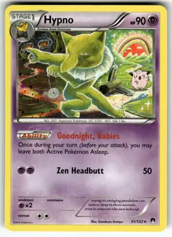 Hypno 51/122 XY - BREAKpoint NM Pokemon Card TCG - Image 1