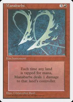 4th Edition MTG 1 Manabarbs Magic - Image 1