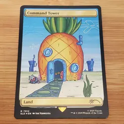 1x Command Tower, Foil - 7012, Spongebob Squarepants Secret Lair Promo, MTG NM - Image 1
