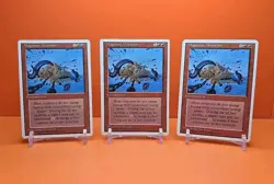 🔴🔴🔴 (3) 1995 Magic The Gathering MAGNETIC MOUNTAIN 4TH EDITION PLAYED 🔴🔴🔴 - Image 1