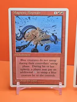 🔴🔴🔴 (3) 1995 Magic The Gathering MAGNETIC MOUNTAIN 4TH EDITION PLAYED 🔴🔴🔴 - Image 2