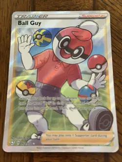 Holo Ball Guy Full Art Trainer Shining Fates 065/072 Ultra Rare Pokemon TCG NM - Image 1