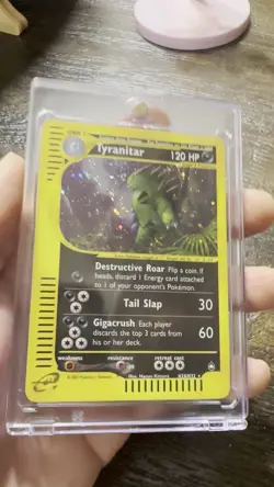 Tyranitar Aquapolis Holo Rare H28/H32 with great SWIRL 💎 Pokemon vintage - Image 2