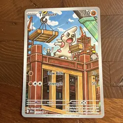 Timburr 125/086 Illustration Rare Black Bolt Pokemon TCG - NM - Image 1