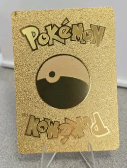 Pokemon Pikachu Mega Ampharos Tag Cosplay Poncho Gold Foil Fan Art Card TCG - Image 2