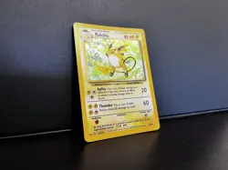 Raichu 14/102 Base Set Unlimited Holo Rare Vintage LP WOTC Pokemon Card - Image 2