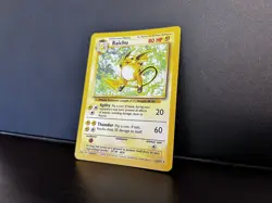 Raichu 14/102 Base Set Unlimited Holo Rare Vintage LP WOTC Pokemon Card - Image 3