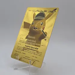 Pokemon Detective Pikachu GX 148hp Gold Foil Fan Art Collector Card TCG - Image 3