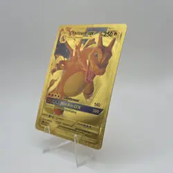 Pokemon Charizard GX 250hp Gold Foil Fan Art Collector Card TCG - Image 3