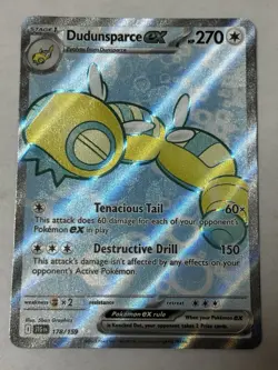 Pokemon TCG Dudunsparce EX 178/159 Sv09: Journey Together Holo Ultra Rare - Image 1