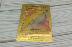 ⚡ Gold Metal Pikachu VMAX Rainbow Pokemon Card Collectible/Gift/Display⚡ - Image 1